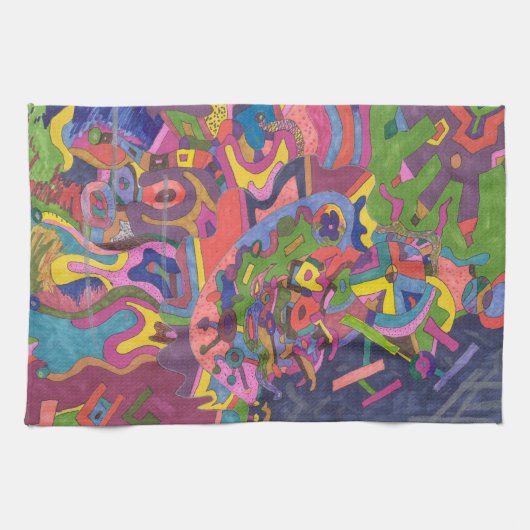 "Über dem Sturm" Abstrakte Kunst Küchentuch (Horizontal)