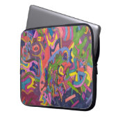 "Über dem Sturm" Abstrakte Kunst Laptopschutzhülle (Vorderseite Links)