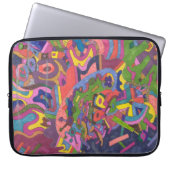 "Über dem Sturm" Abstrakte Kunst Laptopschutzhülle (Vorderseite)