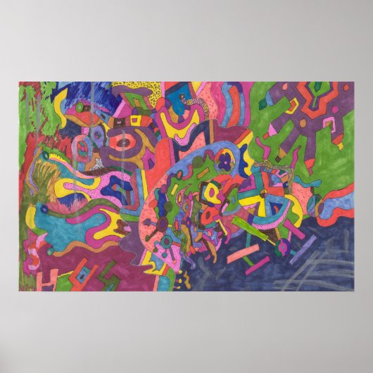 "Über dem Sturm" Abstrakte Kunst Poster (Vorne)