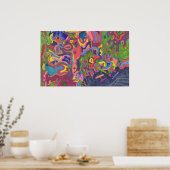 "Über dem Sturm" Abstrakte Kunst Poster (Küche)