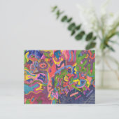 "Über dem Sturm" Abstrakte Kunst Postkarte (Stehend Vorderseite)