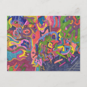 "Über dem Sturm" Abstrakte Kunst Postkarte