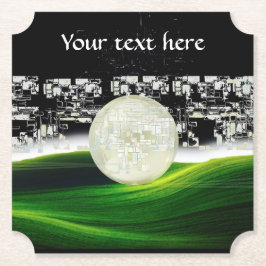 über dem Untersetzer des Mondpapiers