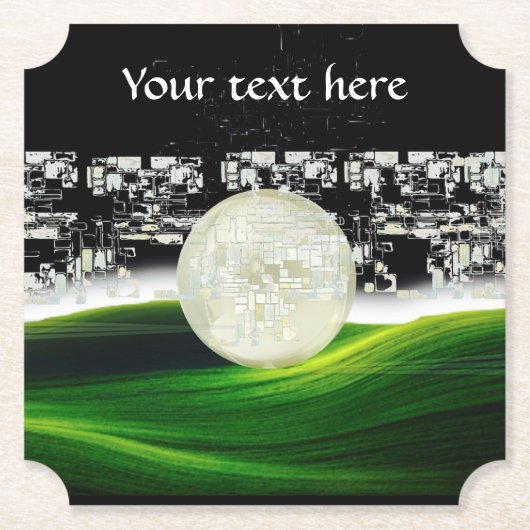 über dem Untersetzer des Mondpapiers (Vorderseite)