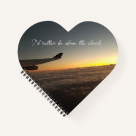 Über dem Wolkenheft Notizblock