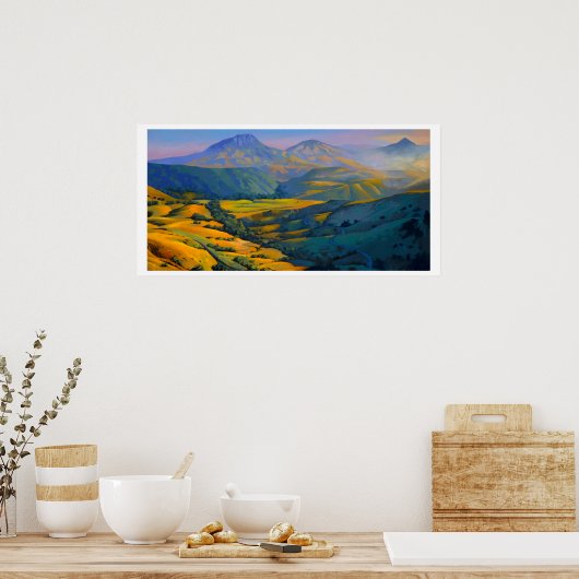 Über dem zweiten Bauernhof Poster (Küche)