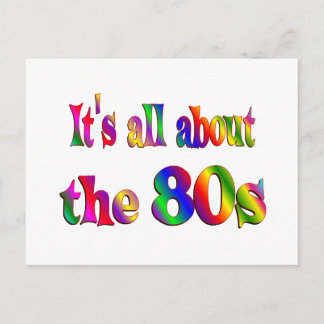 Über den 80er postkarte