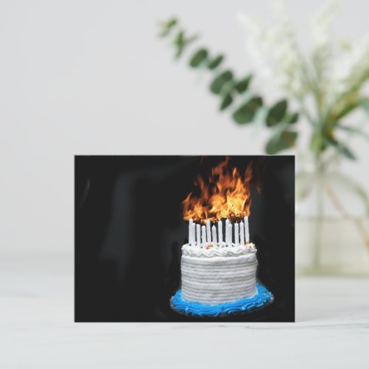 Über den Berg Geburtstag Postkarte (Stehend Vorderseite)