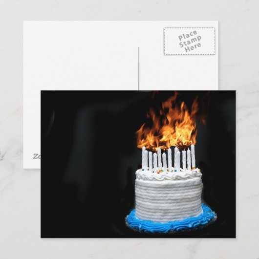 Über den Berg Geburtstag Postkarte (Vorne/Hinten)