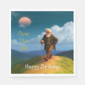 Über den Berg Geburtstag Serviette (Vorderseite)