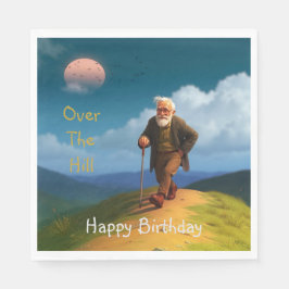 Über den Berg Geburtstag Serviette