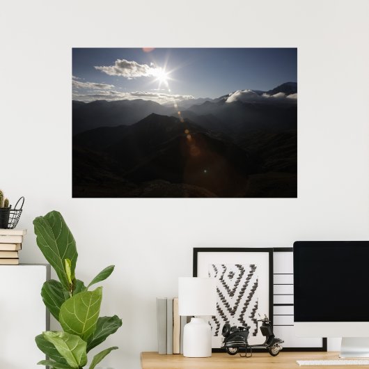 Über den Bergen Poster (Heimbüro)