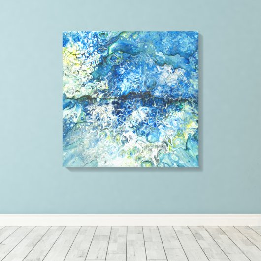 Über den Bergen über der Leinwand (Insitu (Holzboden))