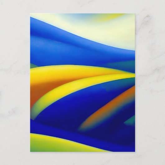 Über den blauen Hügeln Postkarte (Vorderseite)