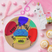 Über den Blue Cupcake Balloons des Hill Blauer Tel Pappteller (Party)