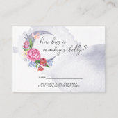 Über den Blume Wie groß ist der Bauch der Mama Begleitkarte (Vorderseite)
