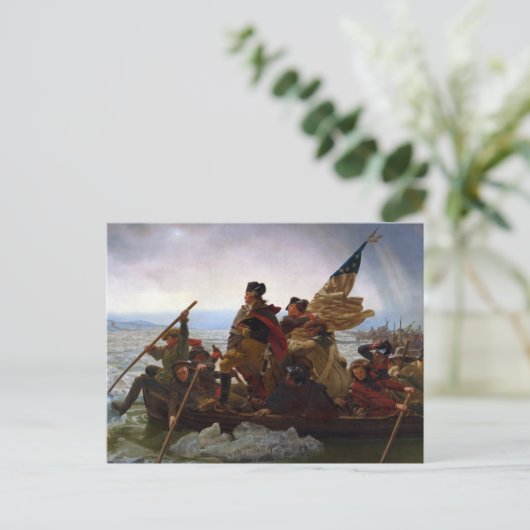 Über den Delaware River, George Washington Postkarte (Stehend Vorderseite)