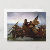 Über den Delaware River, George Washington Postkarte (Vorne/Hinten)