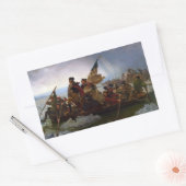 Über den Delaware River, George Washington Rechteckiger Aufkleber (Umschlag)