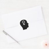 Über den Feminismus nachdenken Runder Aufkleber (Umschlag)