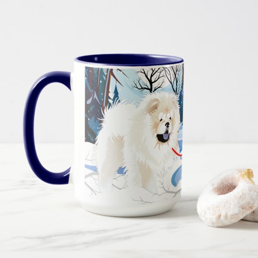 ÜBER DEN FLUSS Cream Chow Tasse (Mit Donut)