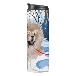 ÜBER DEN FLUSS Fawn/Cinnamon Chow Thermobecher Thermosbecher