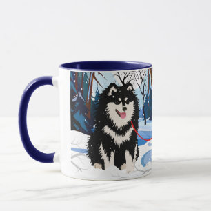 ÜBER DEN FLUSS Finnischer Lapphund 330ml-Tasse Tasse