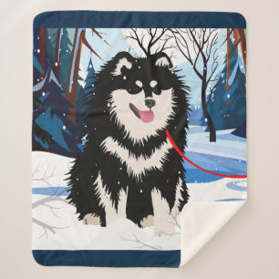 ÜBER DEN FLUSS Finnischer Lapphund Sherpa-Decke Sherpadecke