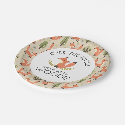 Über den Fluss und durch den Wald Pappteller (Schrägansicht)