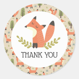 Über den Fluss und durch den Wald Runder Aufkleber