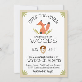 Über den Fluss und durch die Woods Baby Dusche Einladung