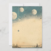 Über den Himmelsduschenstars des Mondes Einladung (Rückseite)