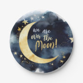 Über den Himmelsduschenstars des Mondes Pappteller (Vorderseite)