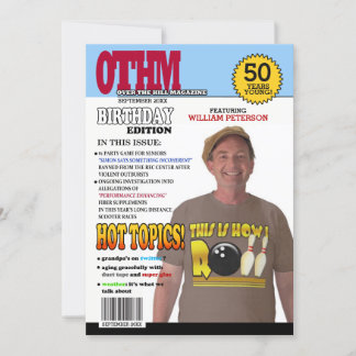 Über den Hügel 50. Geburtstag Einladungen