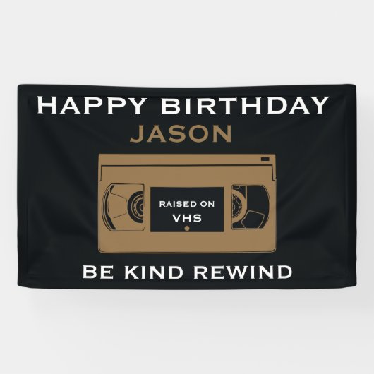 Über den Hügel Nostalgischer Geburtstag Banner (Horizontal)