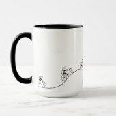 Über den Hügel radeln zum Geburtstag Tasse (Links)