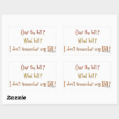 Über den Hügel? Rechteckiger Aufkleber (Blatt)