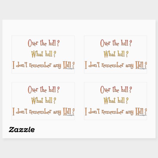 Über den Hügel? Rechteckiger Aufkleber (Blatt)