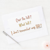 Über den Hügel? Rechteckiger Aufkleber (Umschlag)