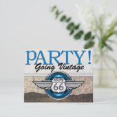 Über den Hügel - Route 66 Einladung (Stehend Vorderseite)