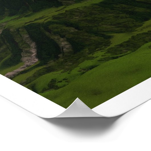 Über den Hügeln Poster (Ecke)