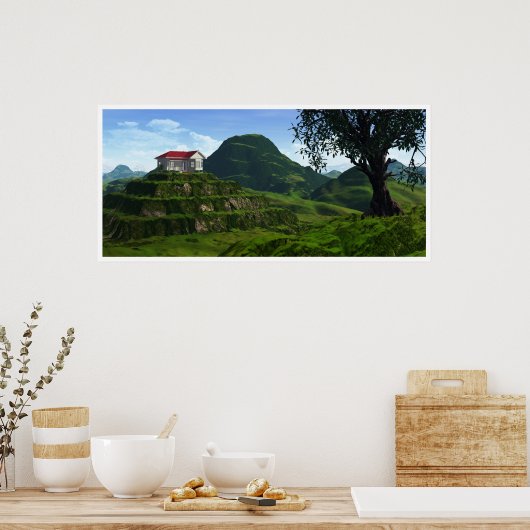 Über den Hügeln Poster (Küche)