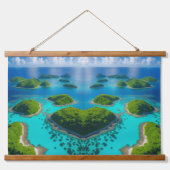 "Über den Inseln: Flucht aus dem Atlantik Wandteppich Mit Holzrahmen (Vorne)