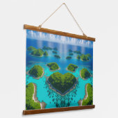 "Über den Inseln: Flucht aus dem Atlantik Wandteppich Mit Holzrahmen (Gewinkelt)