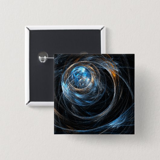 Über den Knopf "Abstrakte Kunst" (Quadrat) Button (Vorne & Hinten)