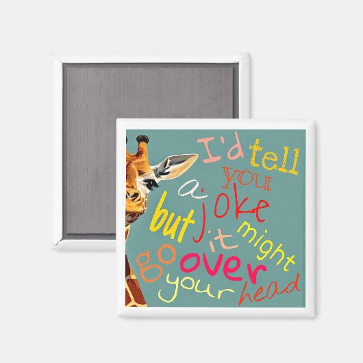 Über den Kopf Magnet (Vorderseite/Rückseite)