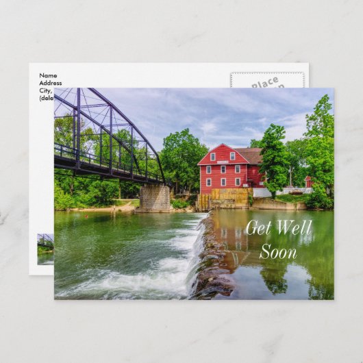 Über den Kriegs-Adler-Wasserfall Bach bald wieder  Postkarte (Vorne/Hinten)