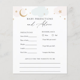 Über den Mond Baby Advice and Predictions Card