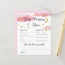 Über den Mond Baby Advice and Predictions Card